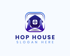 House Hand Shelter logo design