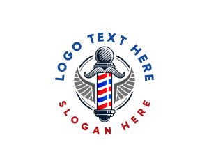 Barbershop Grooming Wings logo