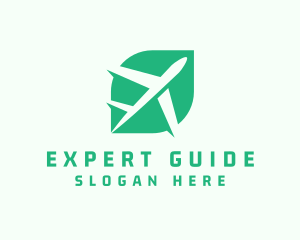 Eco Travel Airplane Transportation logo design