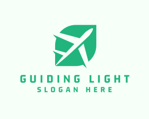 Eco Travel Airplane Transportation logo design