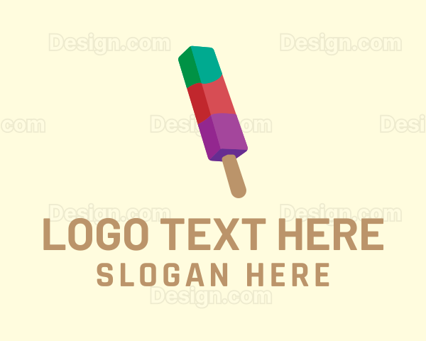 Colorful Frozen Popsicle Logo