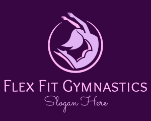 Woman Gymnast Pose logo