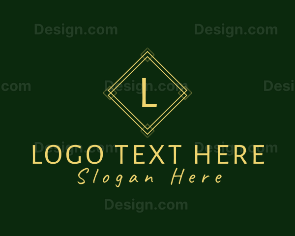 Geometric Luxury Diamond Boutique Logo