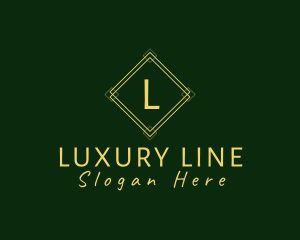 Geometric Luxury Diamond Boutique logo design