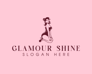 Lady Pinup Woman logo design