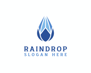 Crystal Diamond Droplet logo design