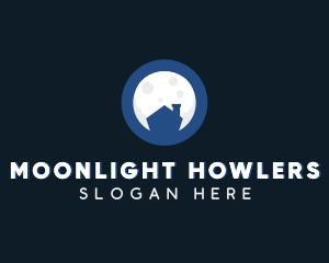 Moonlight House Cabin logo design