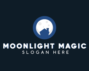 Moonlight House Cabin logo design