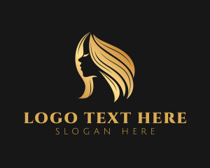 Gold Hair Salon Logo