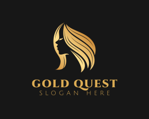 Gold Hair Salon logo design