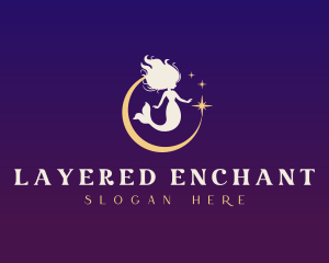 Mystic Mermaid Moon logo design