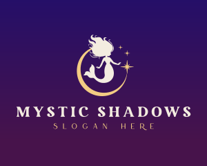 Mystic Mermaid Moon logo design