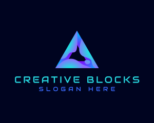 Creative Media Pyramid Triangle logo design