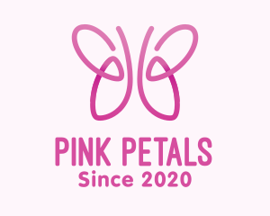 Pink Butterfly Lungs logo design