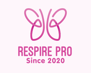 Pink Butterfly Lungs logo design