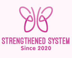 Pink Butterfly Lungs logo design