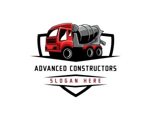 Cement Mixer Truck logo design