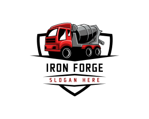 Cement Mixer Truck logo design