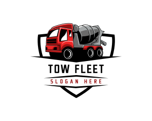 Cement Mixer Truck logo design