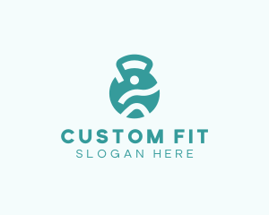 Fitness Instructor Kettlebell logo design