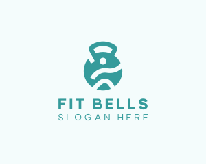 Fitness Instructor Kettlebell logo design