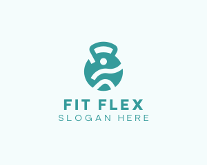 Fitness Instructor Kettlebell logo design