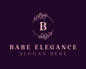 Natural Elegant Floral logo design