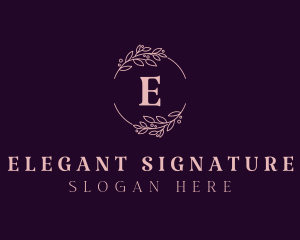 Natural Elegant Floral logo design