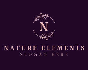 Natural Elegant Floral logo design