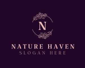 Natural Elegant Floral logo design