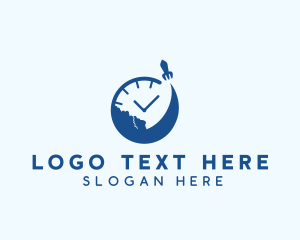 Rocket Clock Spacecraft logo