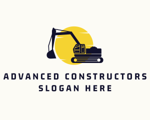 Construction Excavator Machinery logo design