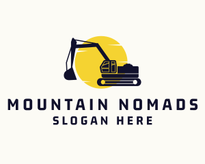 Construction Excavator Machinery logo design