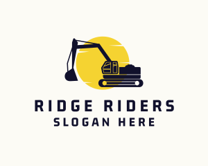 Construction Excavator Machinery logo design