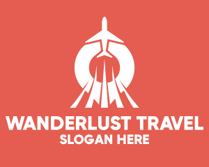 Airplane Travel Tour  logo design