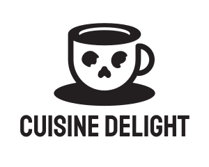 Skull Coffee Cup logo design