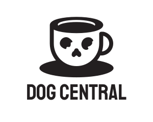 Skull Coffee Cup logo design