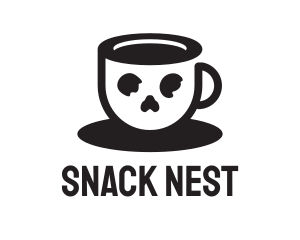 Skull Coffee Cup logo design