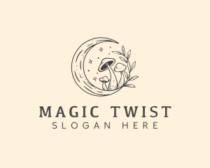 Magic Mushroom Moon logo design