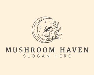 Magic Mushroom Moon logo design