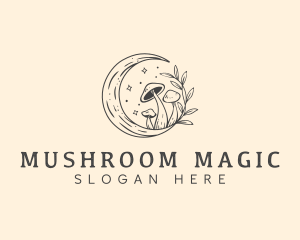 Magic Mushroom Moon logo design