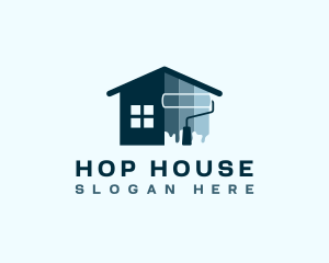 House Paint Roller logo design