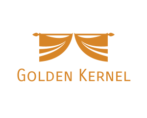 Golden Curtain Drapery logo design