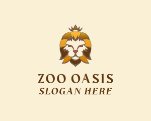 Luxury Lion Crown logo design