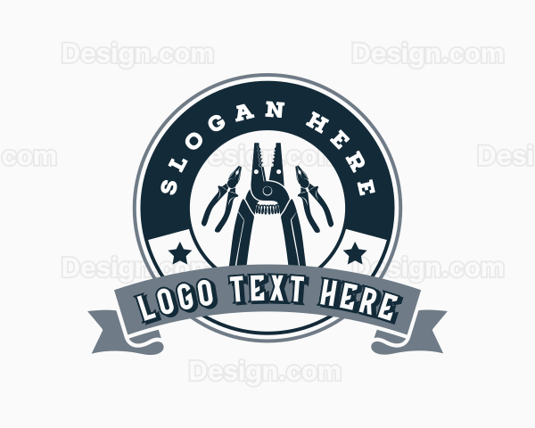 Electrical Pliers Tool Logo