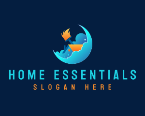  Home Cleaning Housekeeping logo design