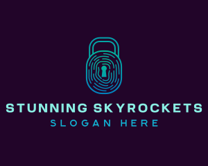 Fingerprint Lock Security Logo