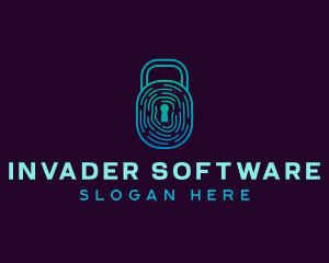 Fingerprint Lock Security logo design