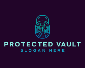 Fingerprint Lock Security logo design