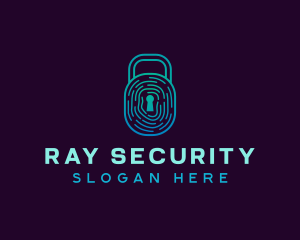 Fingerprint Lock Security logo design